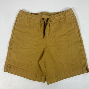 Filson Shorts Mens XS Tan Mustard Flat Front Drawstring Pocket Cotton Outdoor